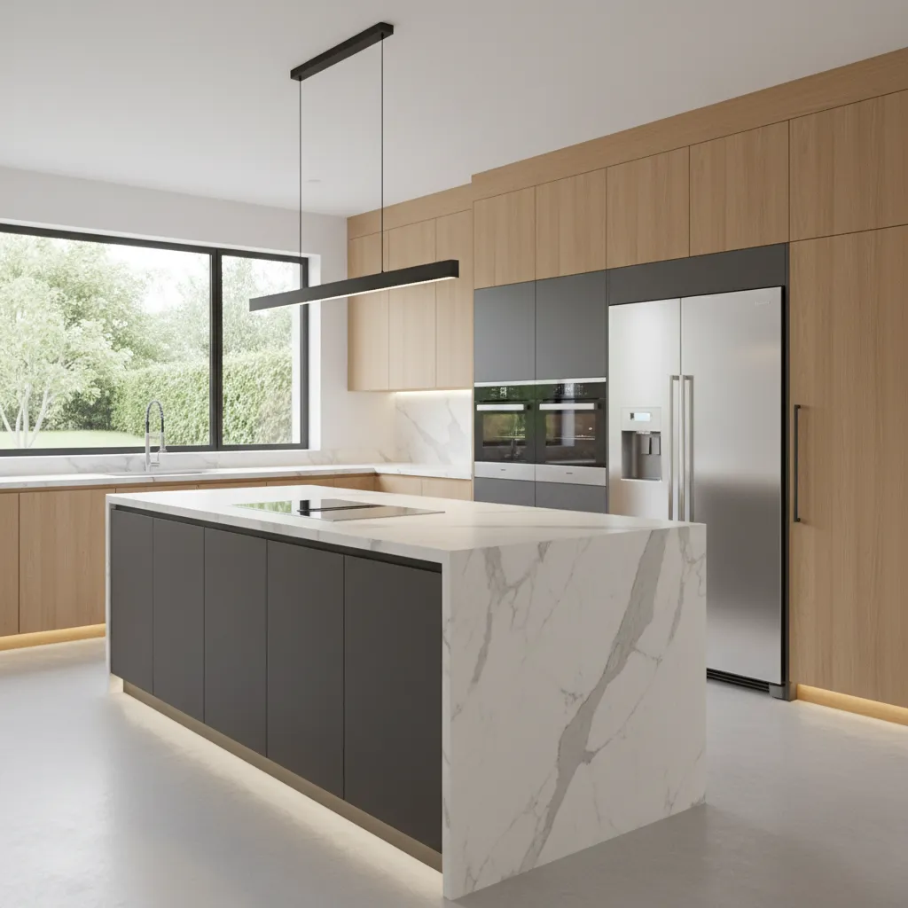3D kitchen remodeling design preview generated by remodeling software
