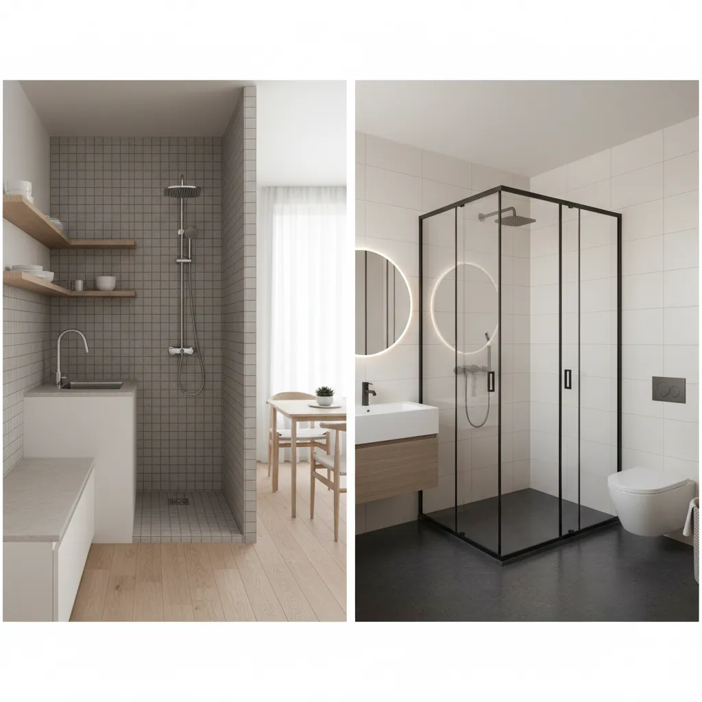 Kitchen Shower vs Bathroom Shower in Small Apartments: Design Trade-offs