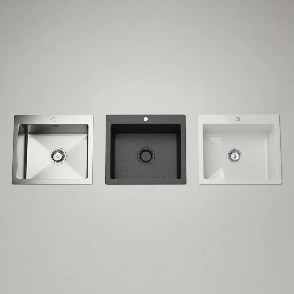Comparison of stainless steel, granite composite and ceramic kitchen sinks