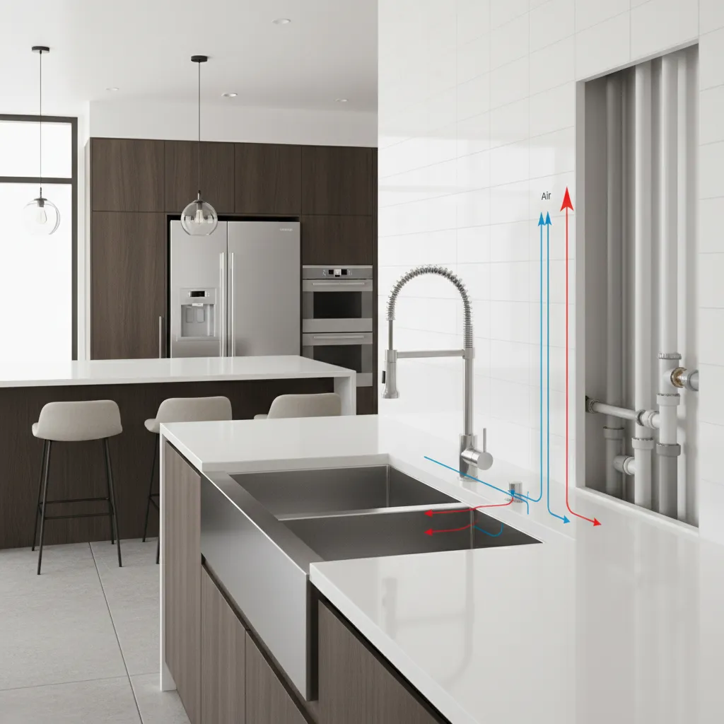 Common Kitchen Sink Venting Problems and How to Fix Them