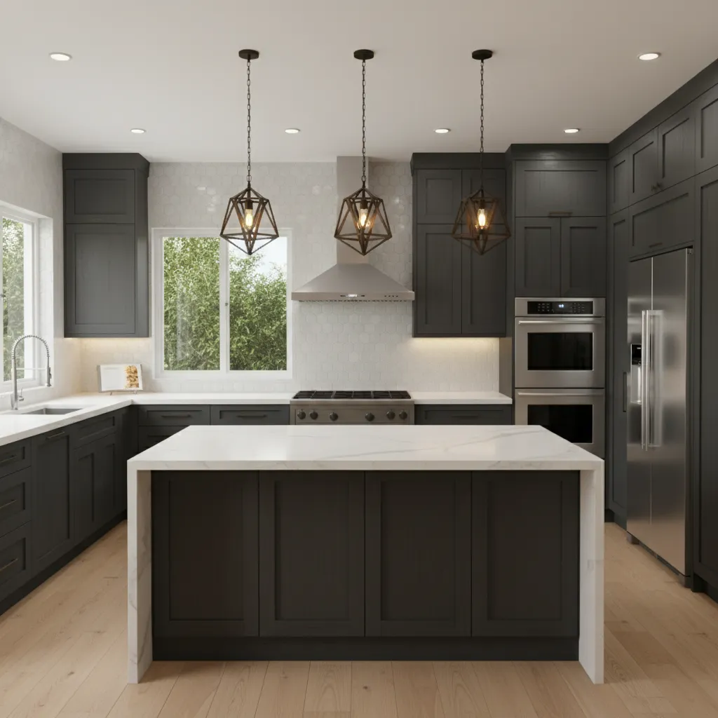 kitchen upgrades including cabinets quartz countertops and pendant lighting