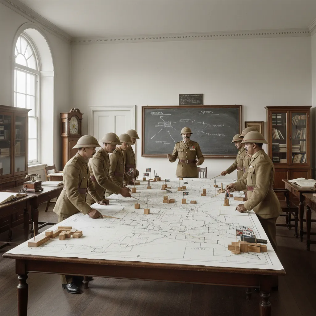 Military organizational diagram showing divisional structure created by Kitchener reforms