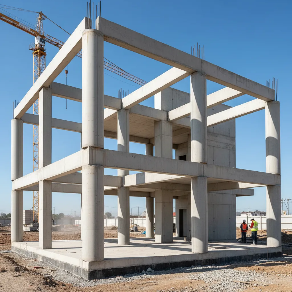 Struktur kolom beton rumah dua lantai