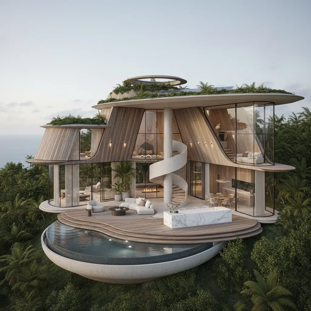 Desain rumah modern terinspirasi bentuk nanas
