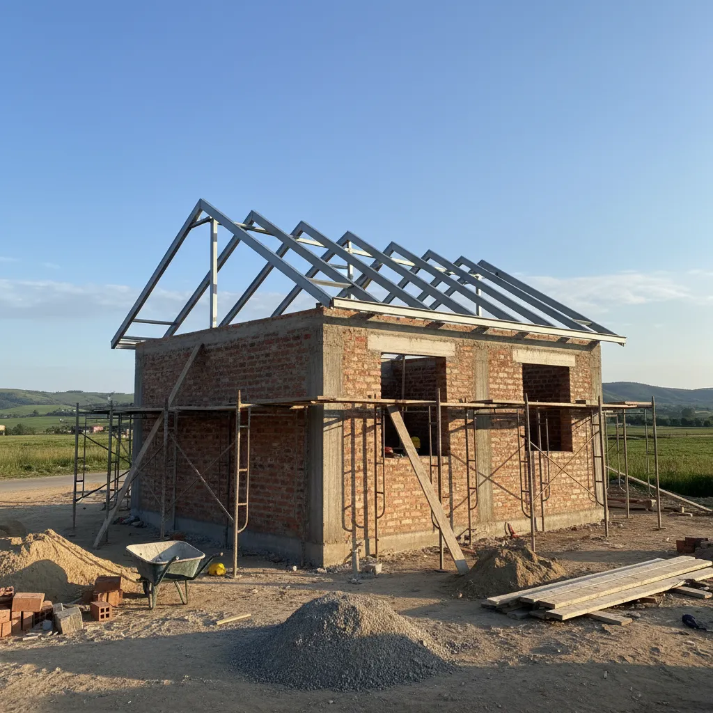 Proses pembangunan rumah sederhana