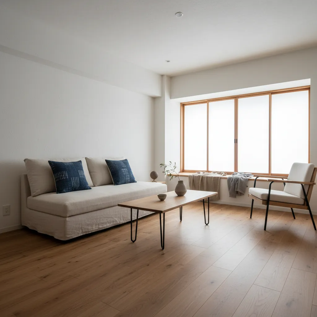 日式スタイルで広く見せる：色と素材で“静けさ”を設計