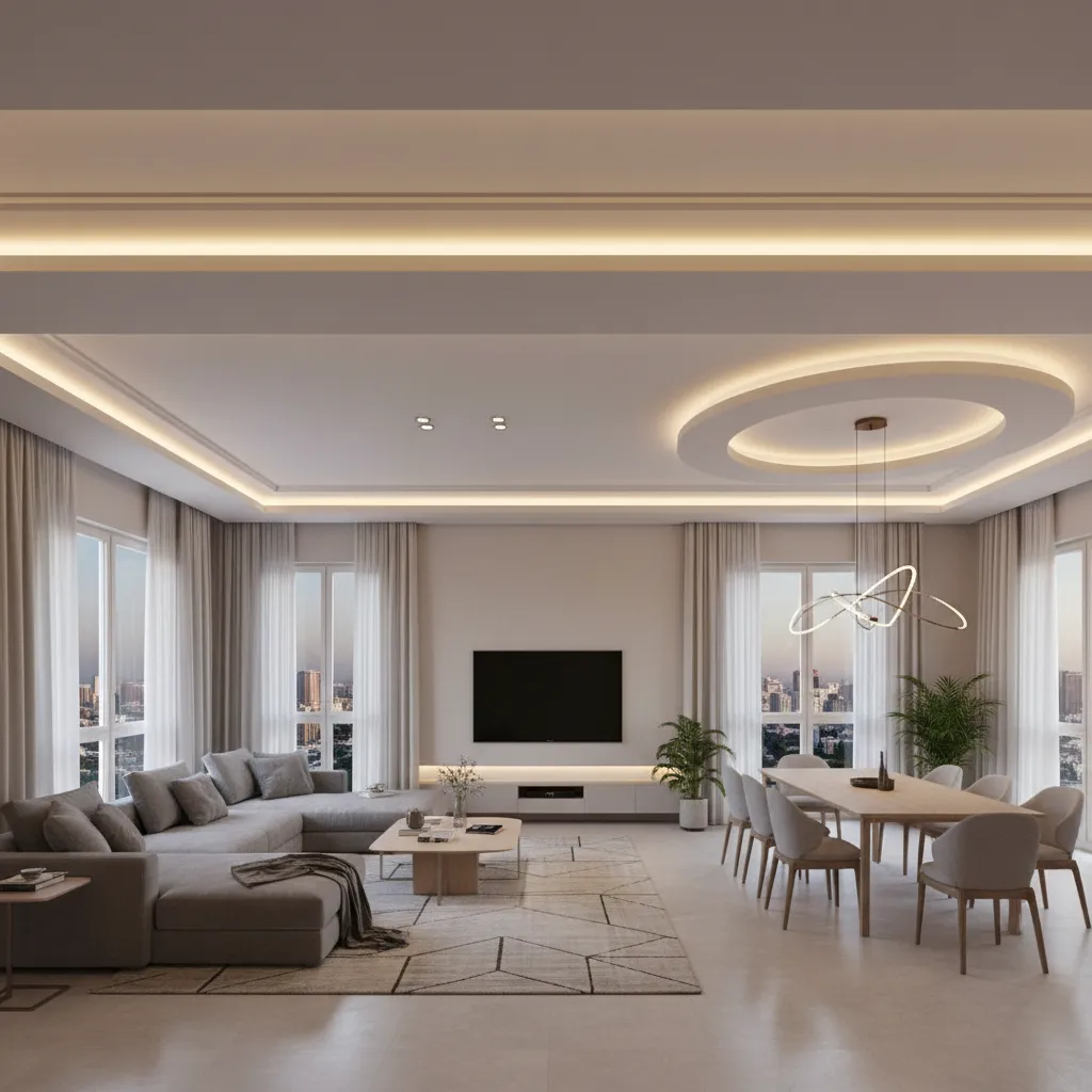 L Shaped Hall False Ceiling Design Ideas for Modern Homes