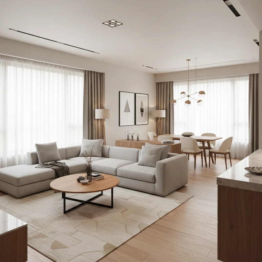 L Shaped Living Room Interior Design Ideas for Indian Homes