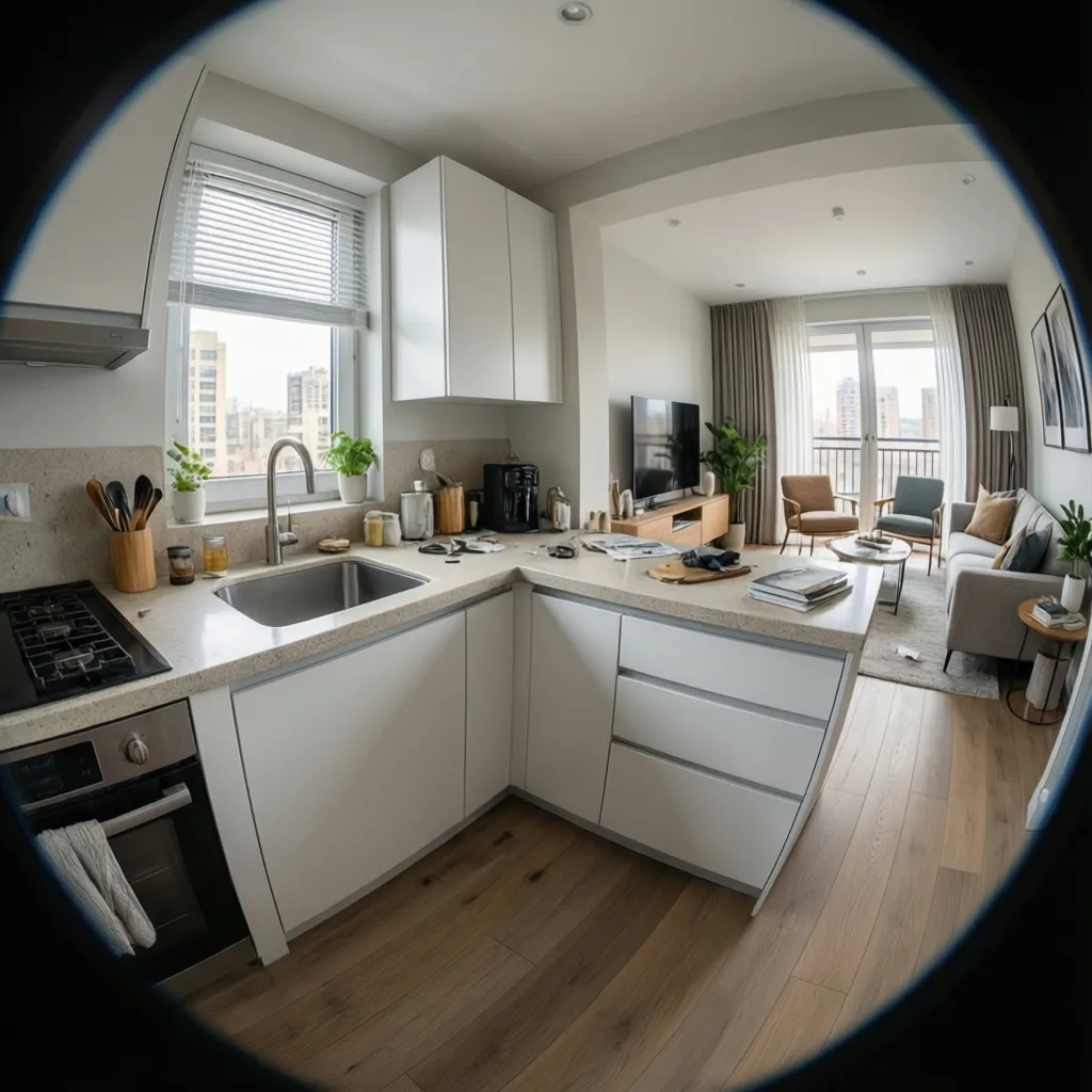 L-Shaped Kitchen in Compact Spaces