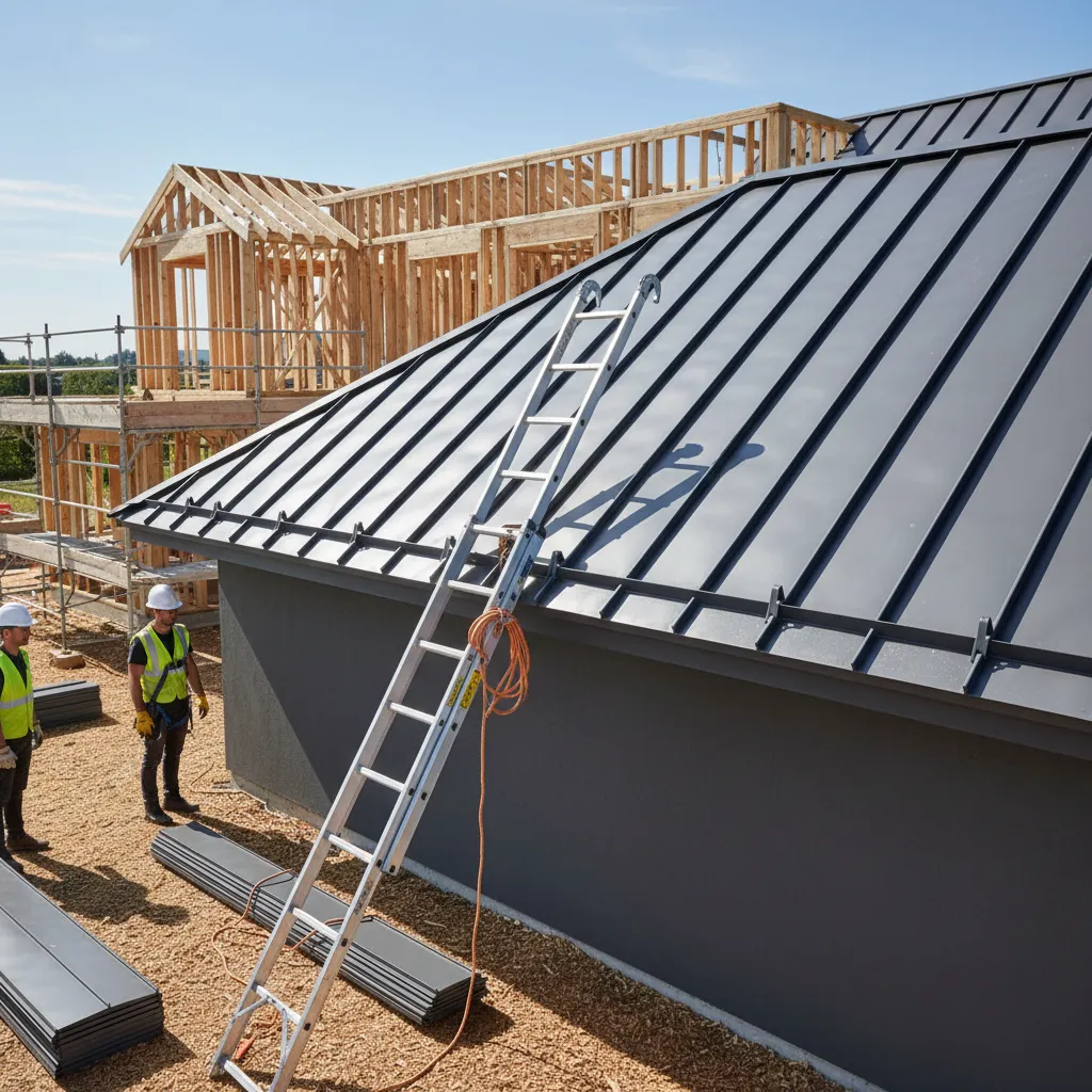 How to Improve Ladder Stability on Metal Roof Surfaces