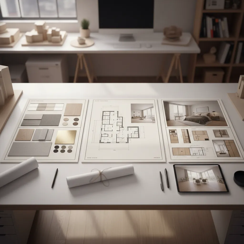 Láminas de presentación en diseño de interiores