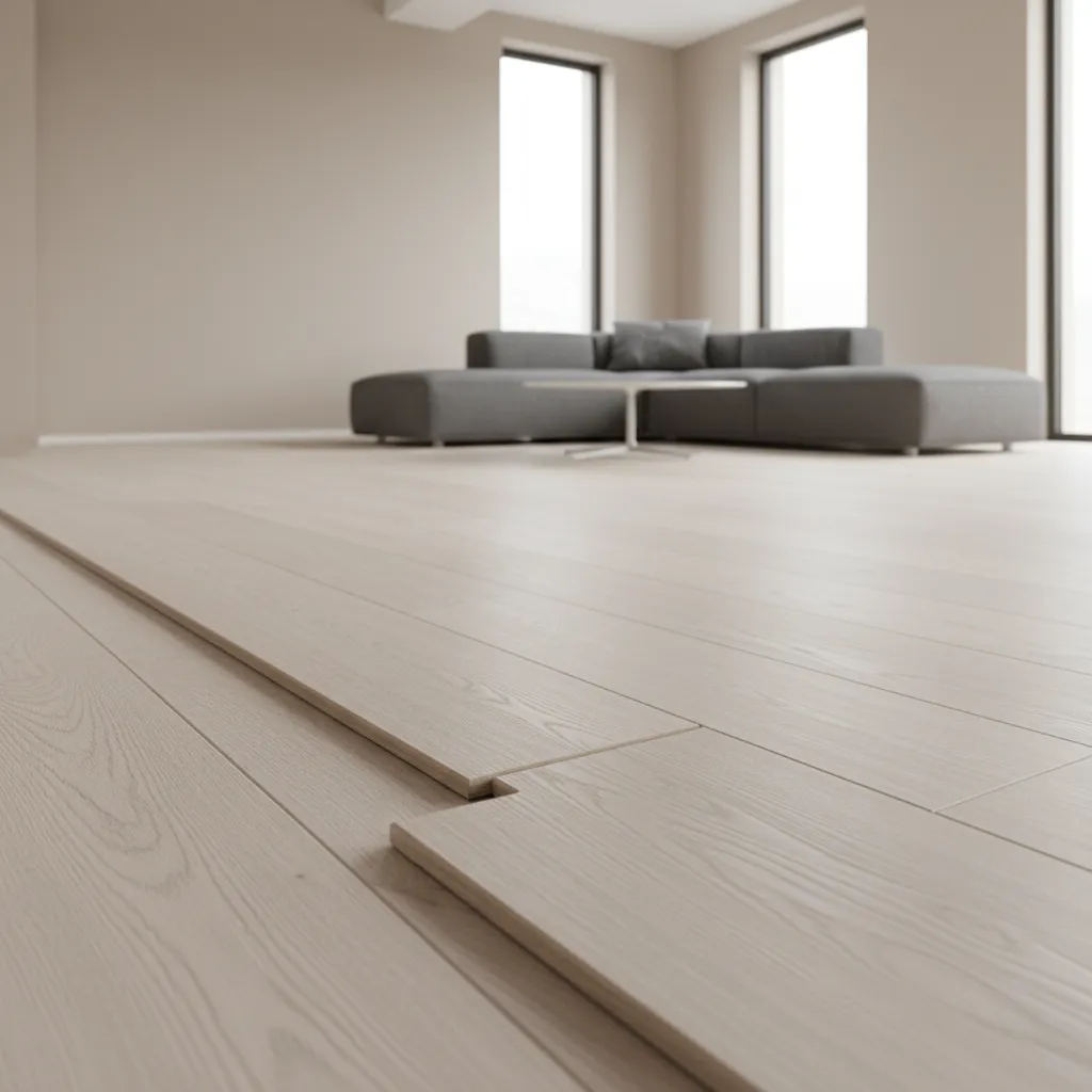 diagram showing correct tongue and groove direction for laminate flooring installation