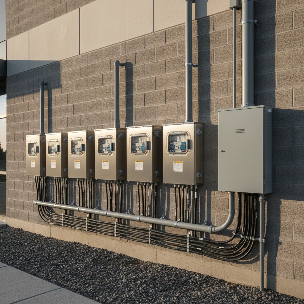 Multiple landscape lighting transformers installed for large outdoor lighting system