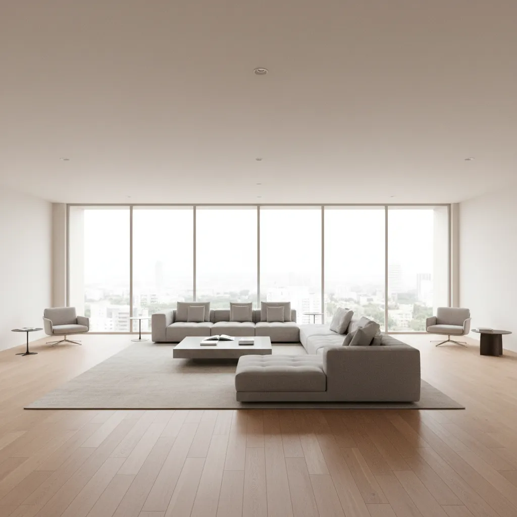 spacious 24x32 living room open concept layout with central seating area