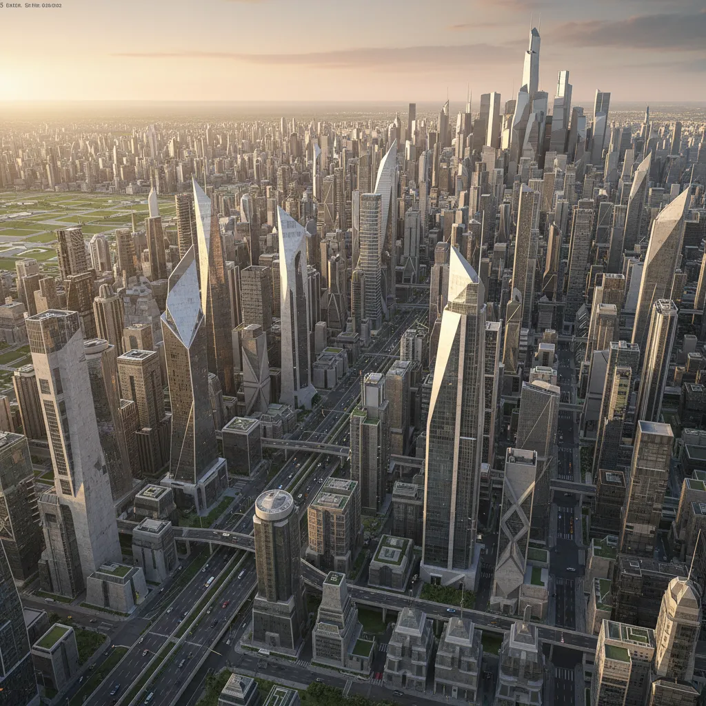 Large architectural 3D environment scene with detailed buildings and textures