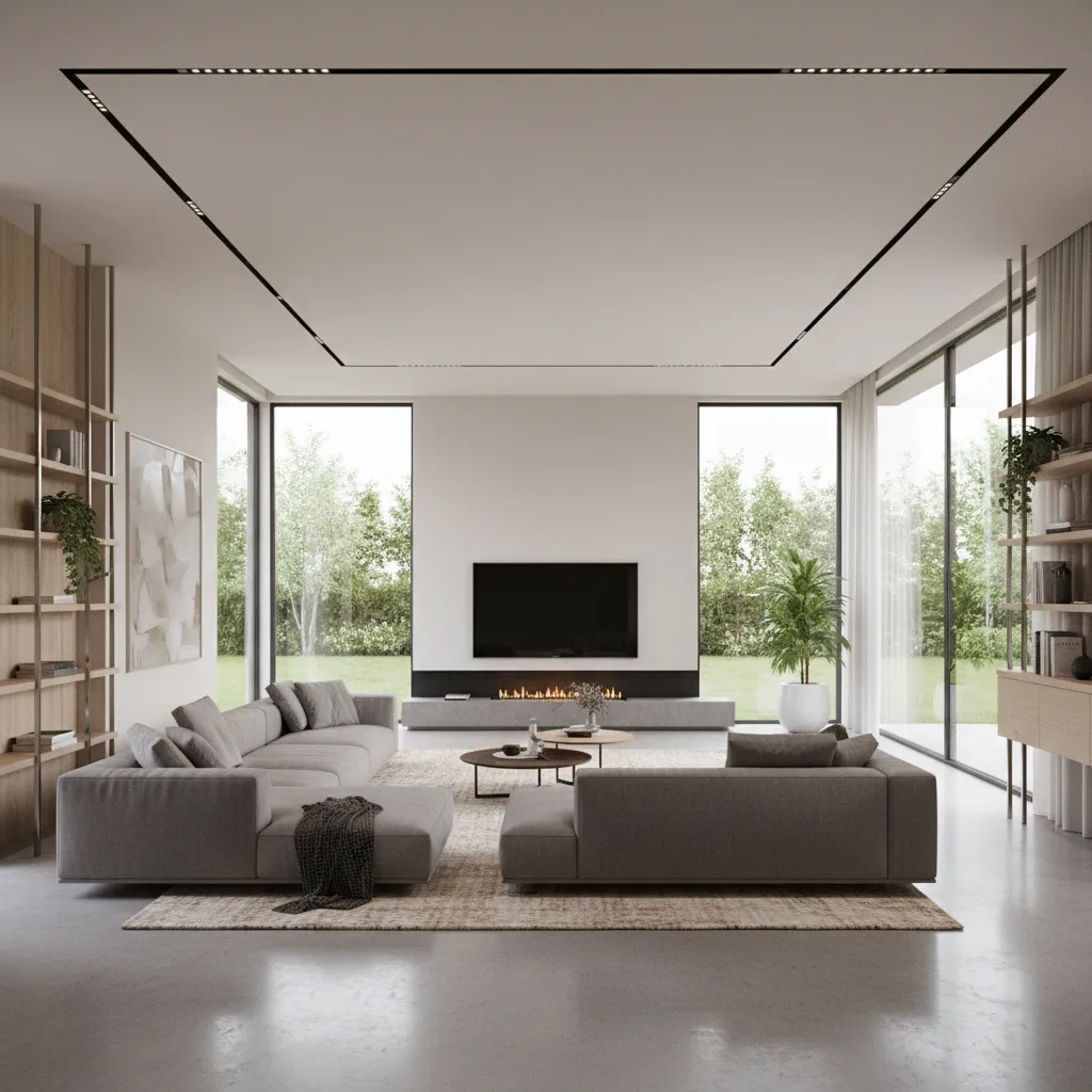 spacious modern living room in a six bedroom family house
