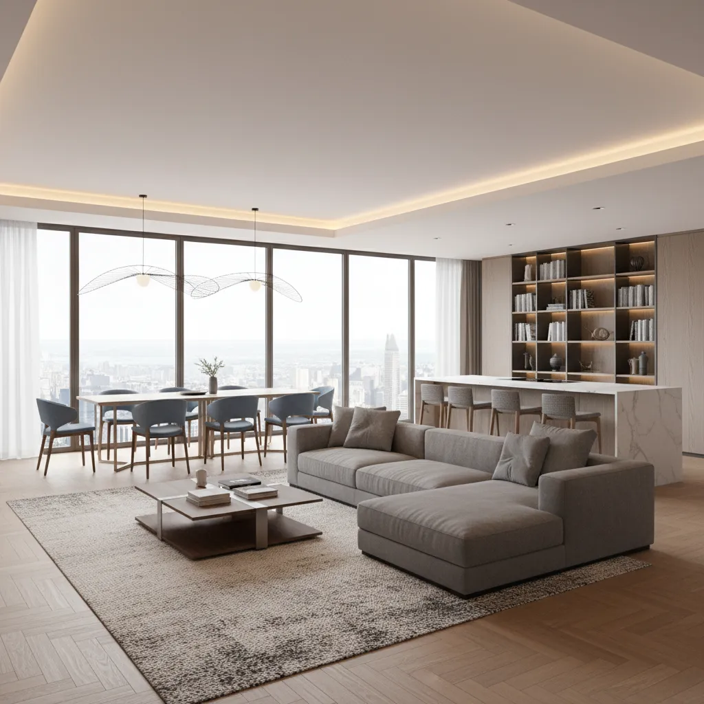 large interior scene running smoothly with optimized 3D assets