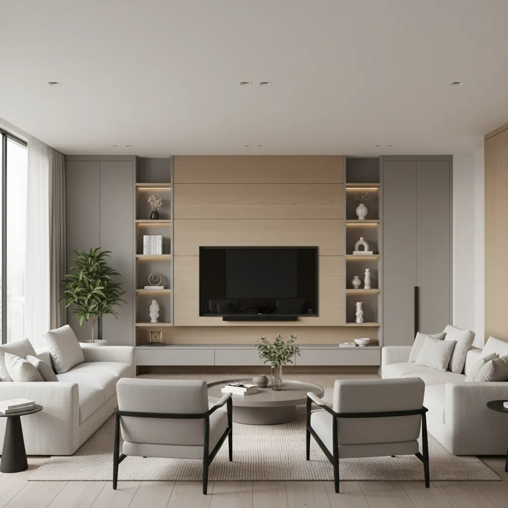 Best Decor Layout for a TV Wall in Large Living Rooms