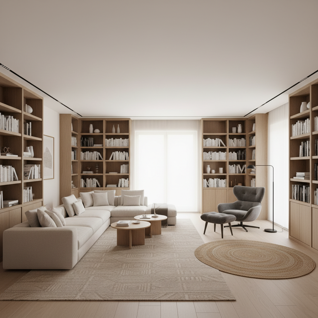 How Interior Designers Plan Large Square Rooms
