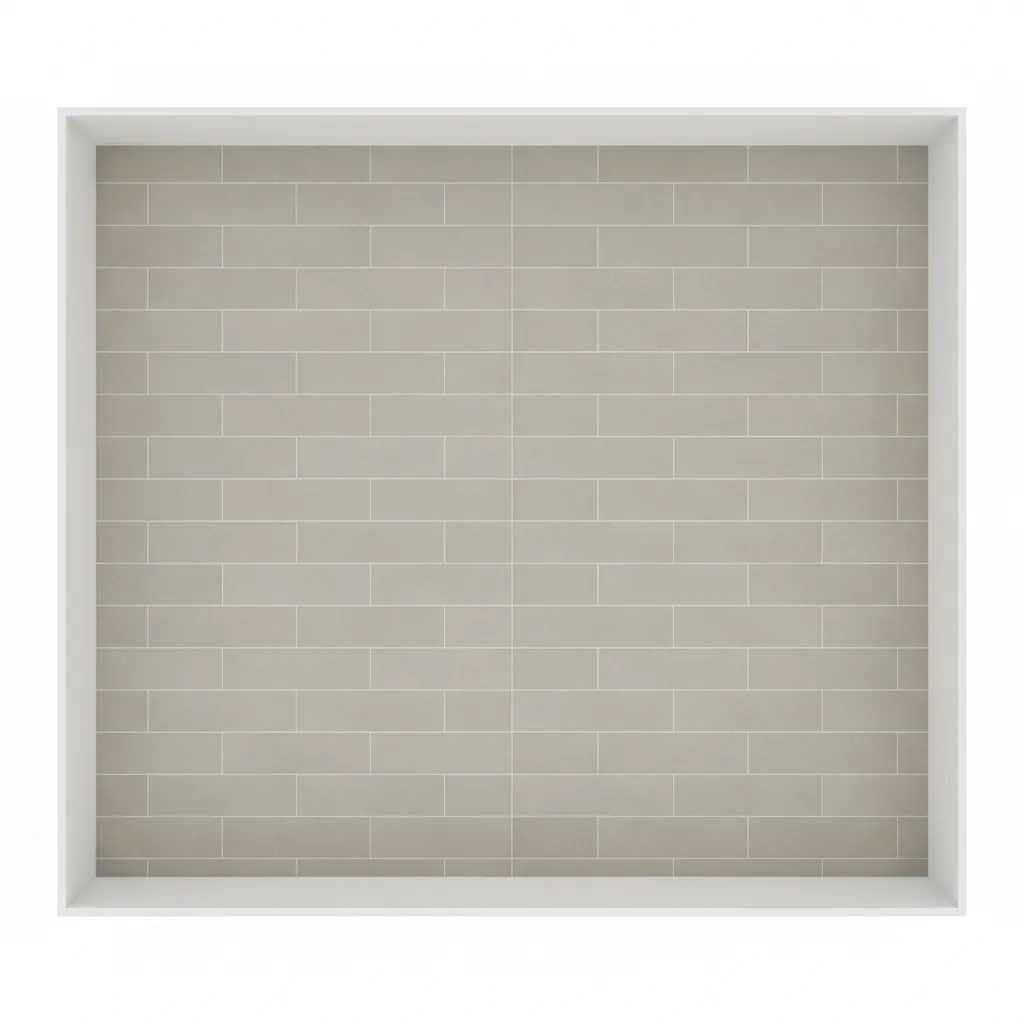 Comparison of 50 percent and 33 percent offset layout for large tiles