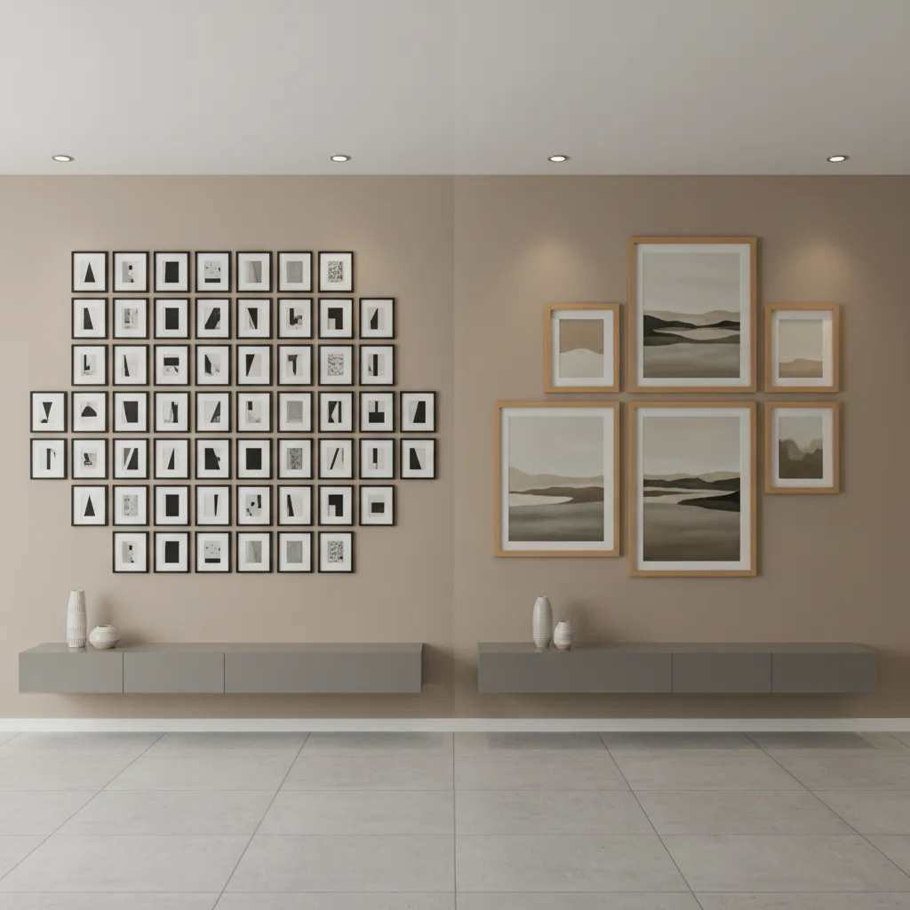 Comparison of spacing for small frames and large frames