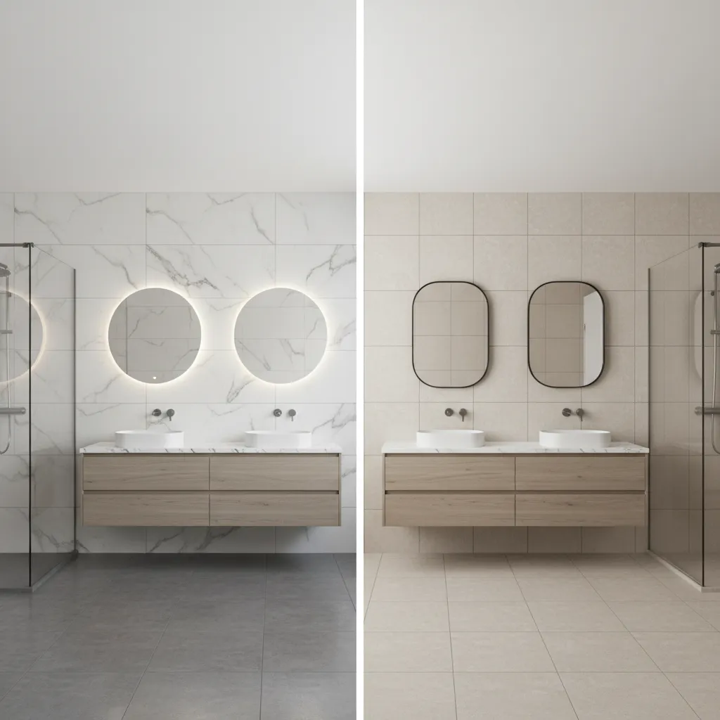 600mm x 1200mm vs 300mm x 600mm Bathroom Tiles: Which Layout Works Best?