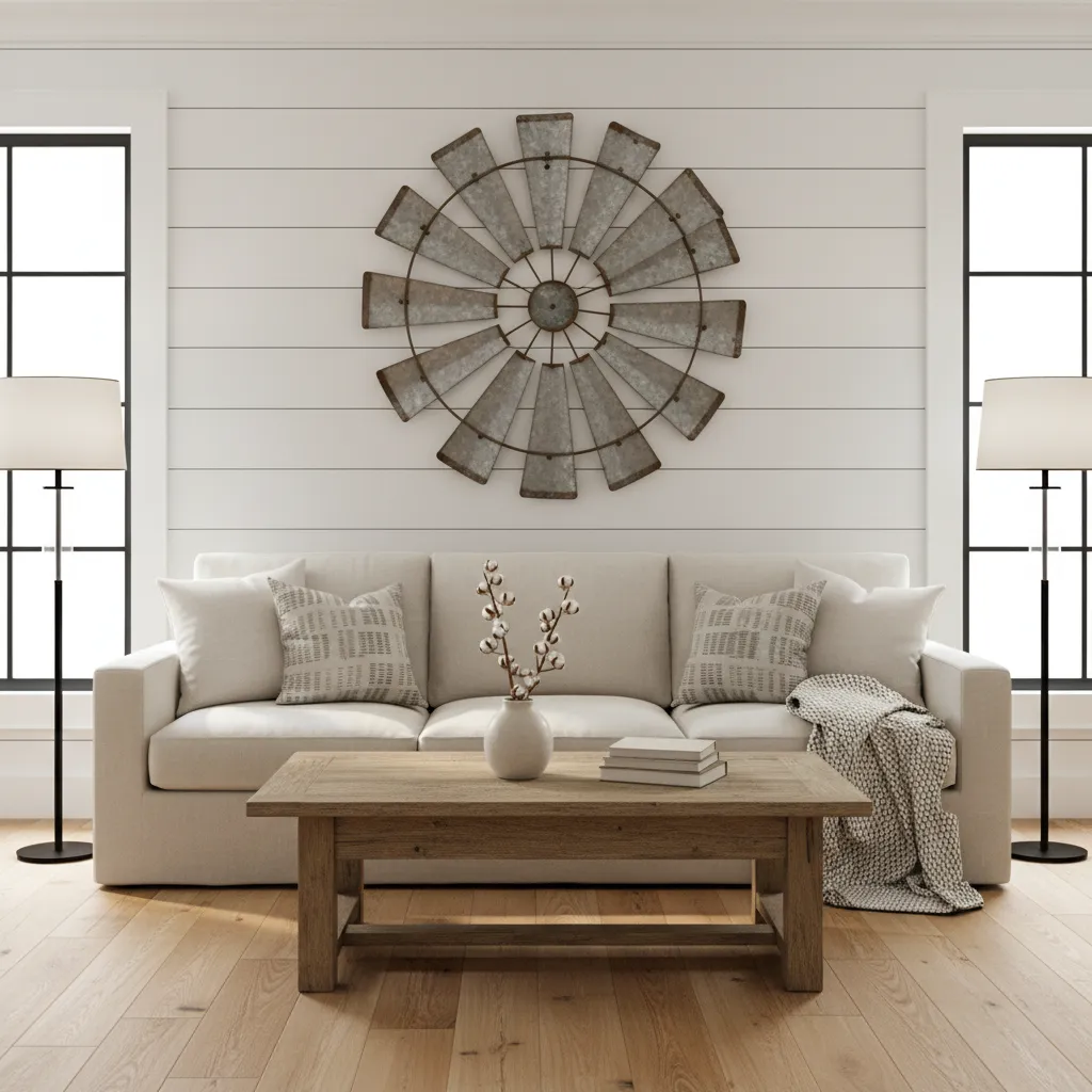 Large Windmill Wall Decor Compared With Other Farmhouse Wall Art
