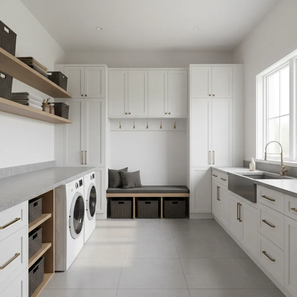 How to Optimize Workflow in a Laundry Mudroom Layout