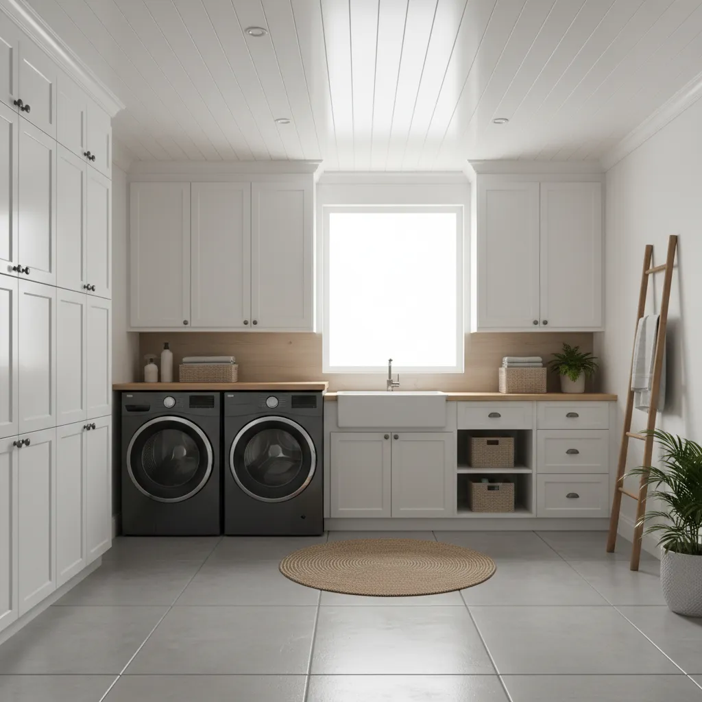 Laundry Room Ceiling Ideas That Transform Small Utility Spaces