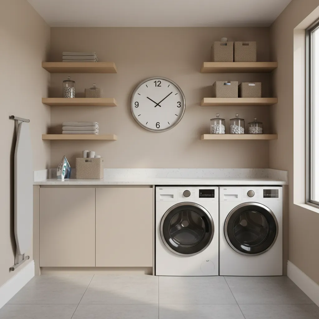 Best Clock Placement in a Laundry Room for Maximum Visibility