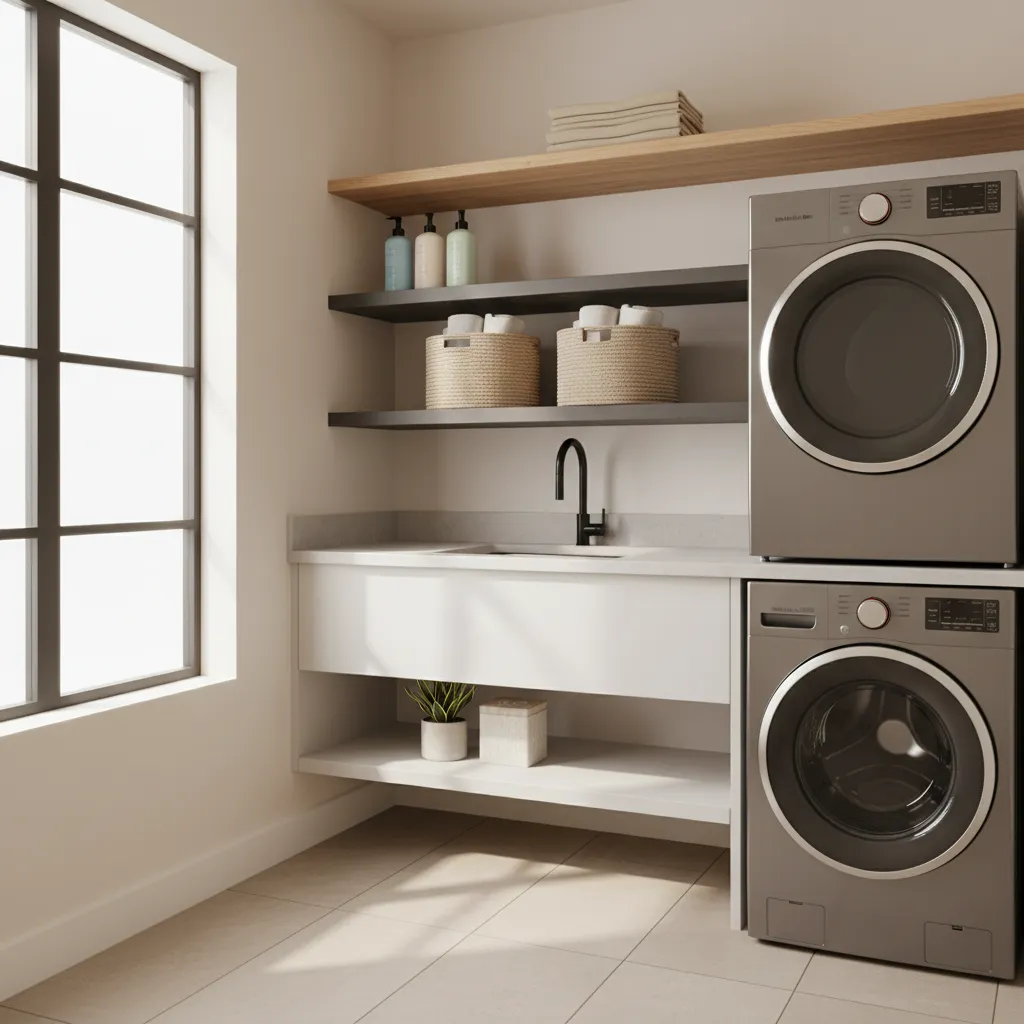 Corner Shelf Materials for Laundry Rooms Wood vs Metal vs MDF
