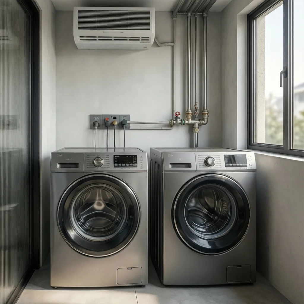 Laundry Room Electrical Planning Used by Professional Contractors