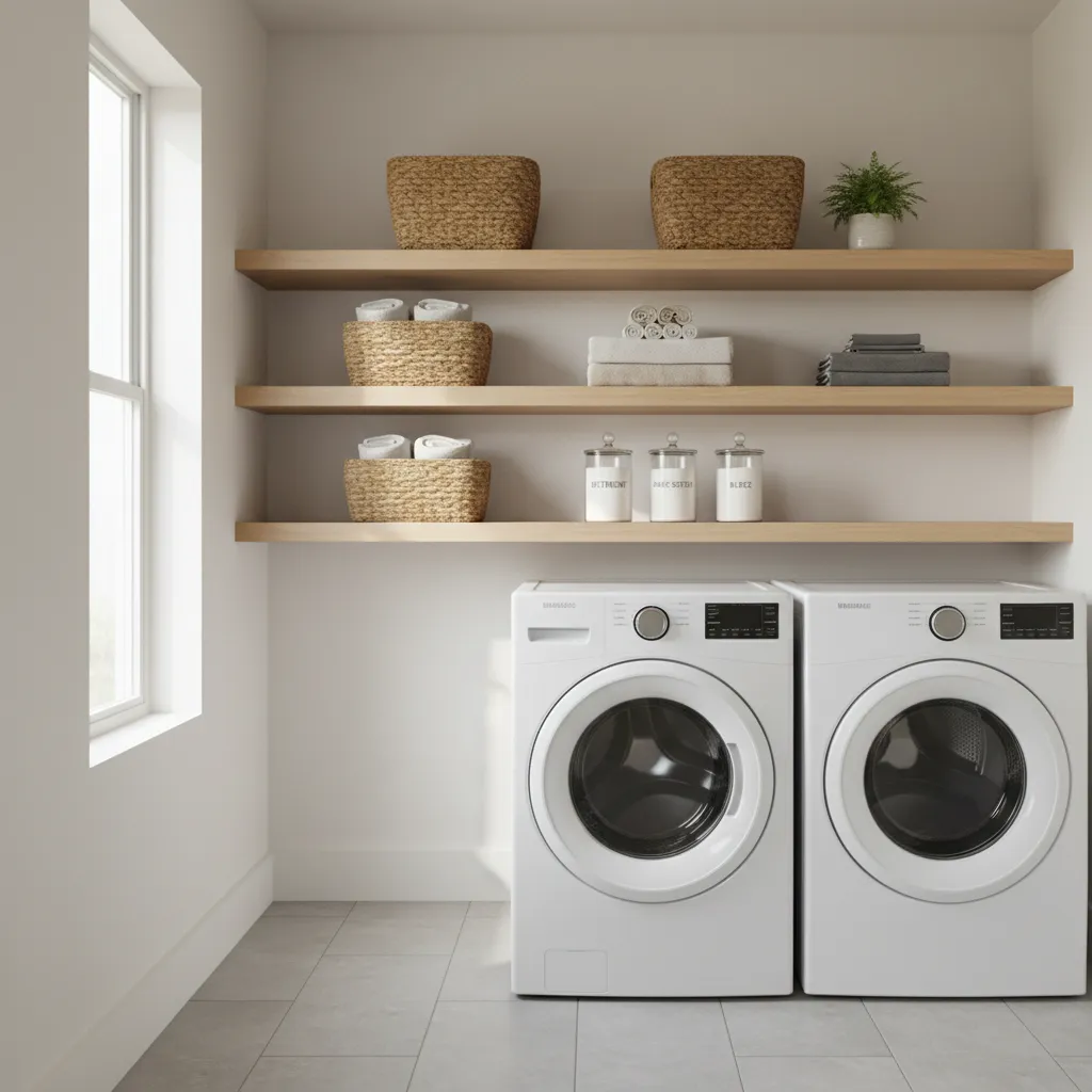 10 Laundry Room Floating Shelf Ideas That Maximize Small Spaces
