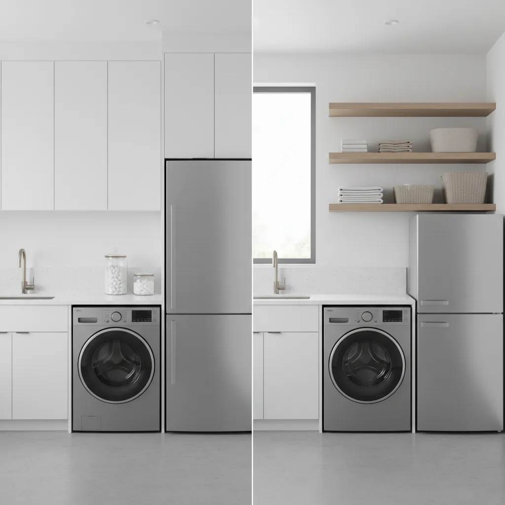 Laundry Room Fridge Placement: Built-In vs Freestanding Options