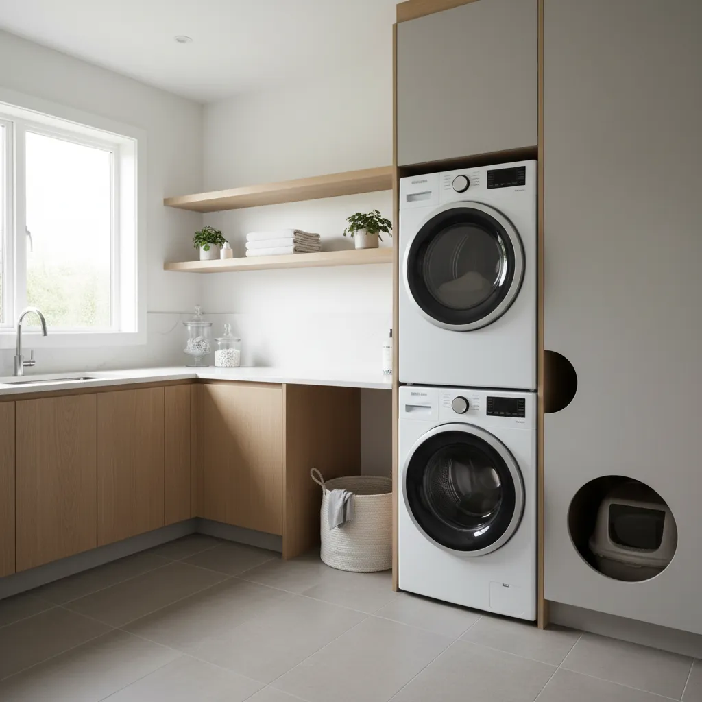 Laundry Room Litter Box Furniture & Enclosure Ideas