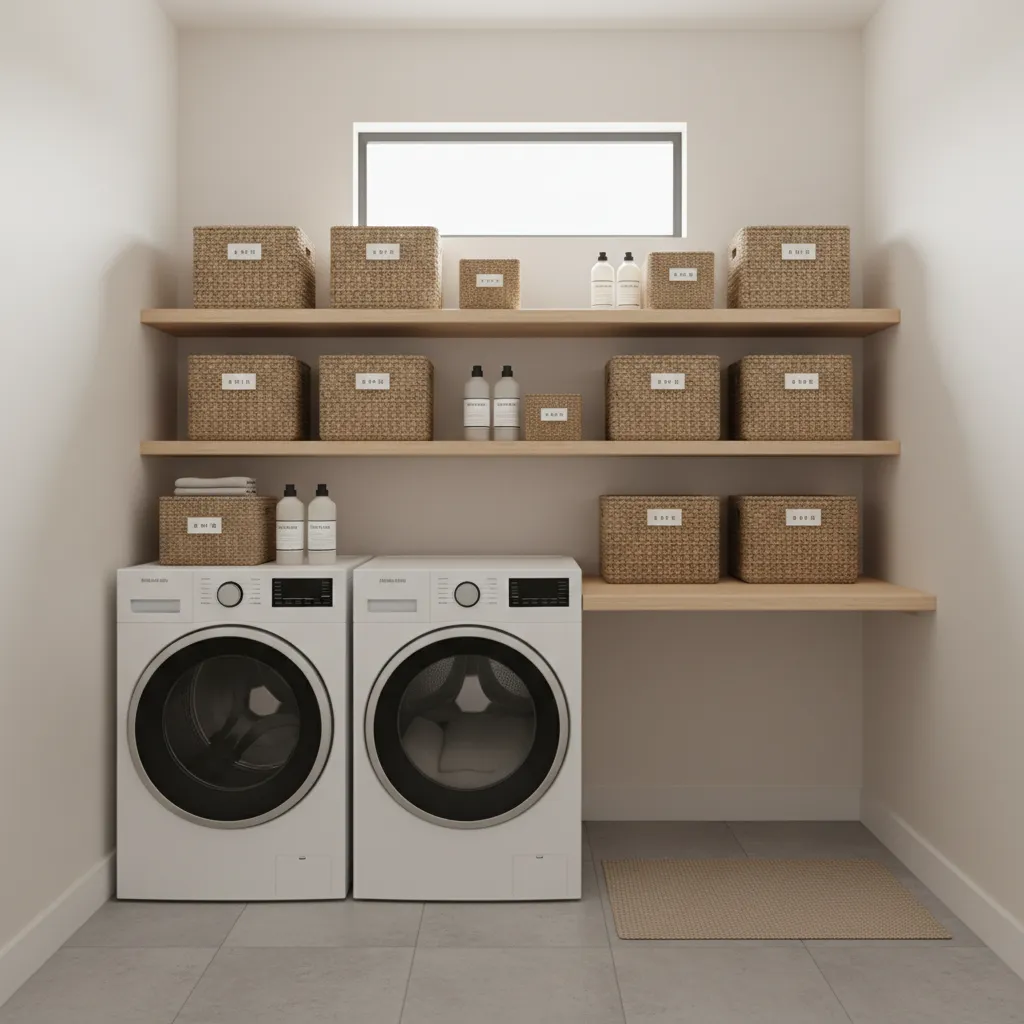 10 Laundry Room Ideas Open Shelves for Small Spaces