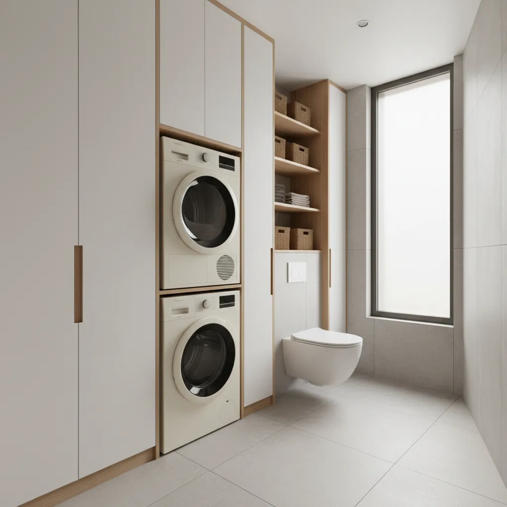 Space-Saving Layout Ideas for Laundry Rooms with a Toilet: Practical layout strategies to combine a laundry area and toilet without sacrificing function, hygiene, or storage.