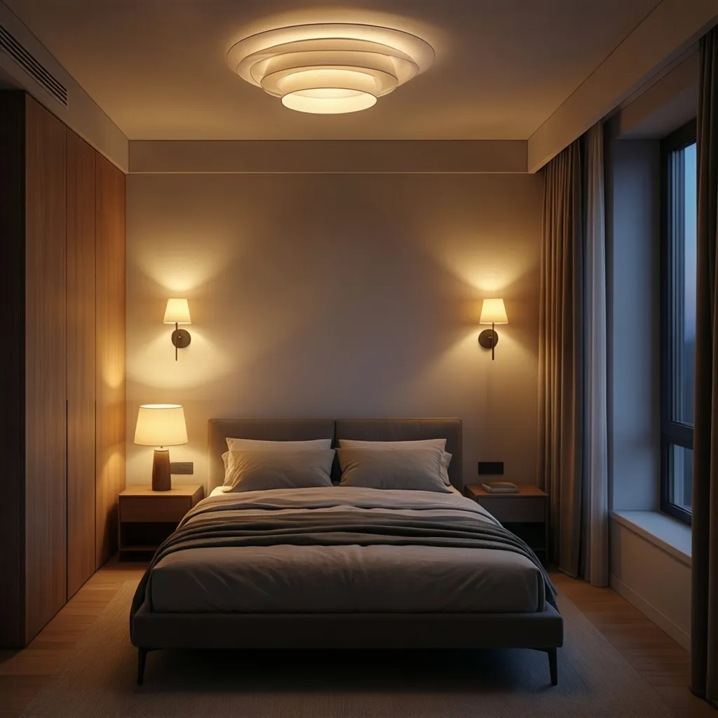 Poor lighting choices that shrink the room visually