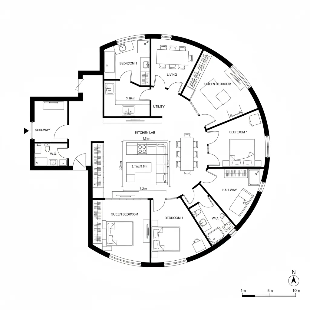 Layout B: Ring Circuit with Anchor Kitchen Lab