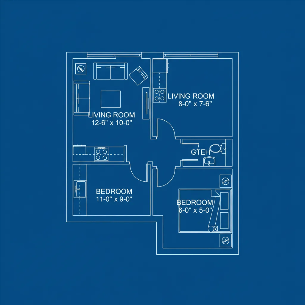 planta com medidas de casa pequena com 1 quarto