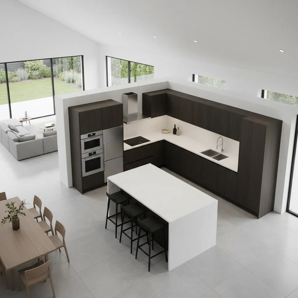 Layout dapur rumah type 120 yang efisien
