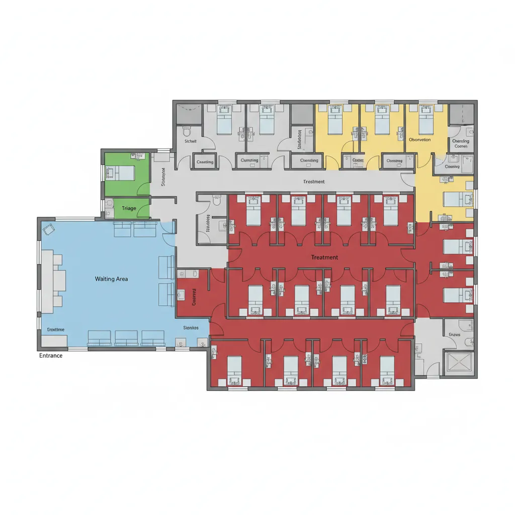 Contoh layout zonasi ruang IGD rumah sakit