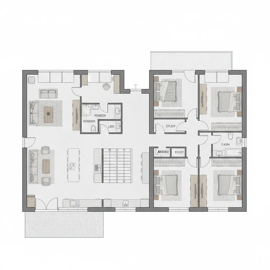 Contoh tata ruang rumah dua lantai minimalis