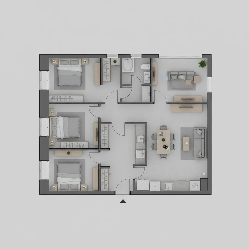 Model dan Denah Rumah Minimalis 3 Kamar
