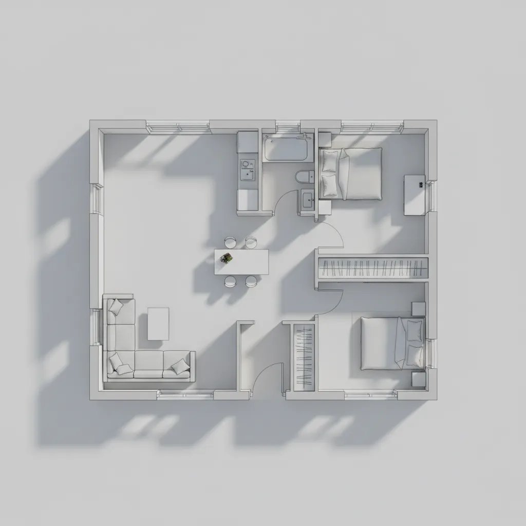 Contoh pembagian ruang rumah 6x9 meter