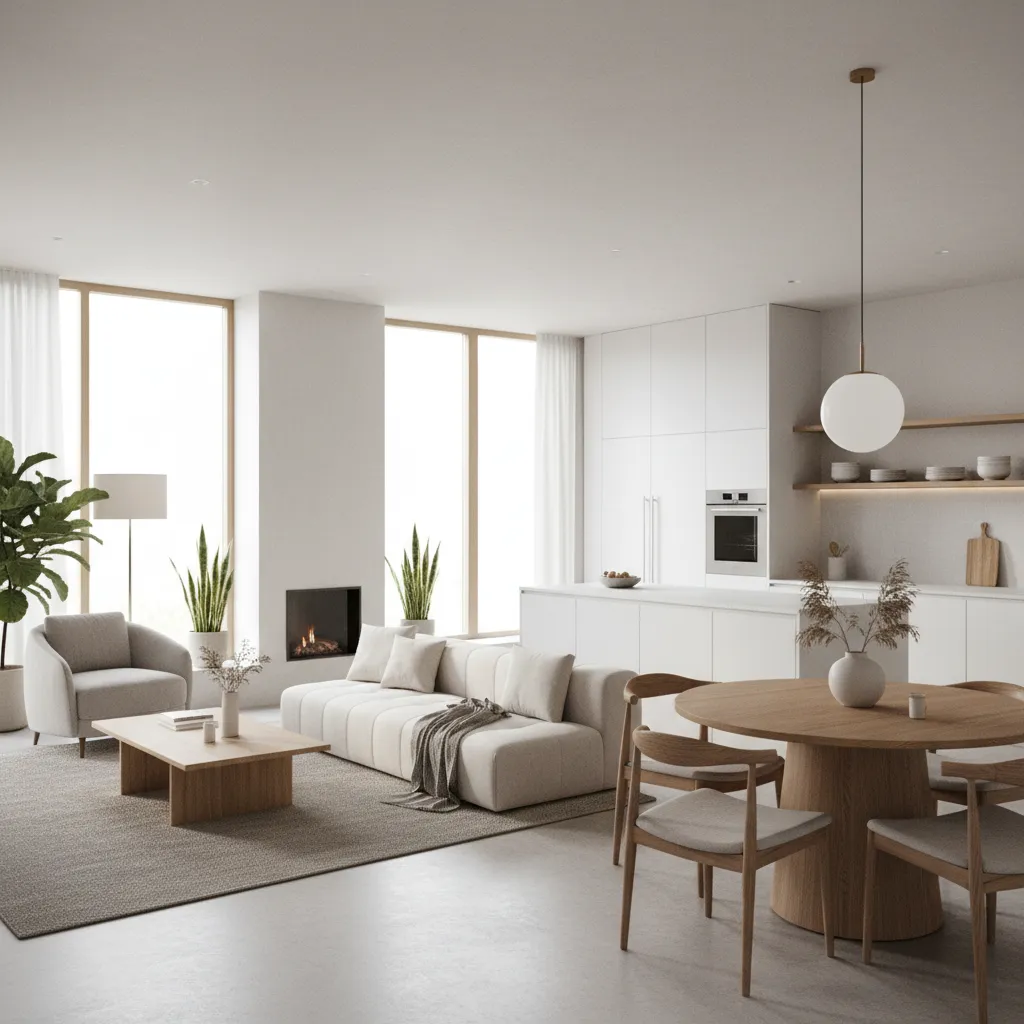 Interior rumah kecil dengan konsep ruang terbuka