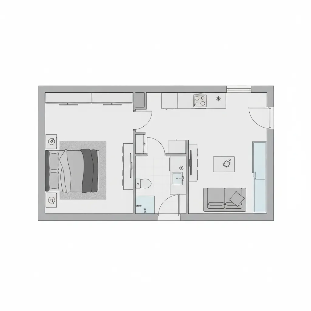 Denah rumah kecil ukuran 3x6 meter
