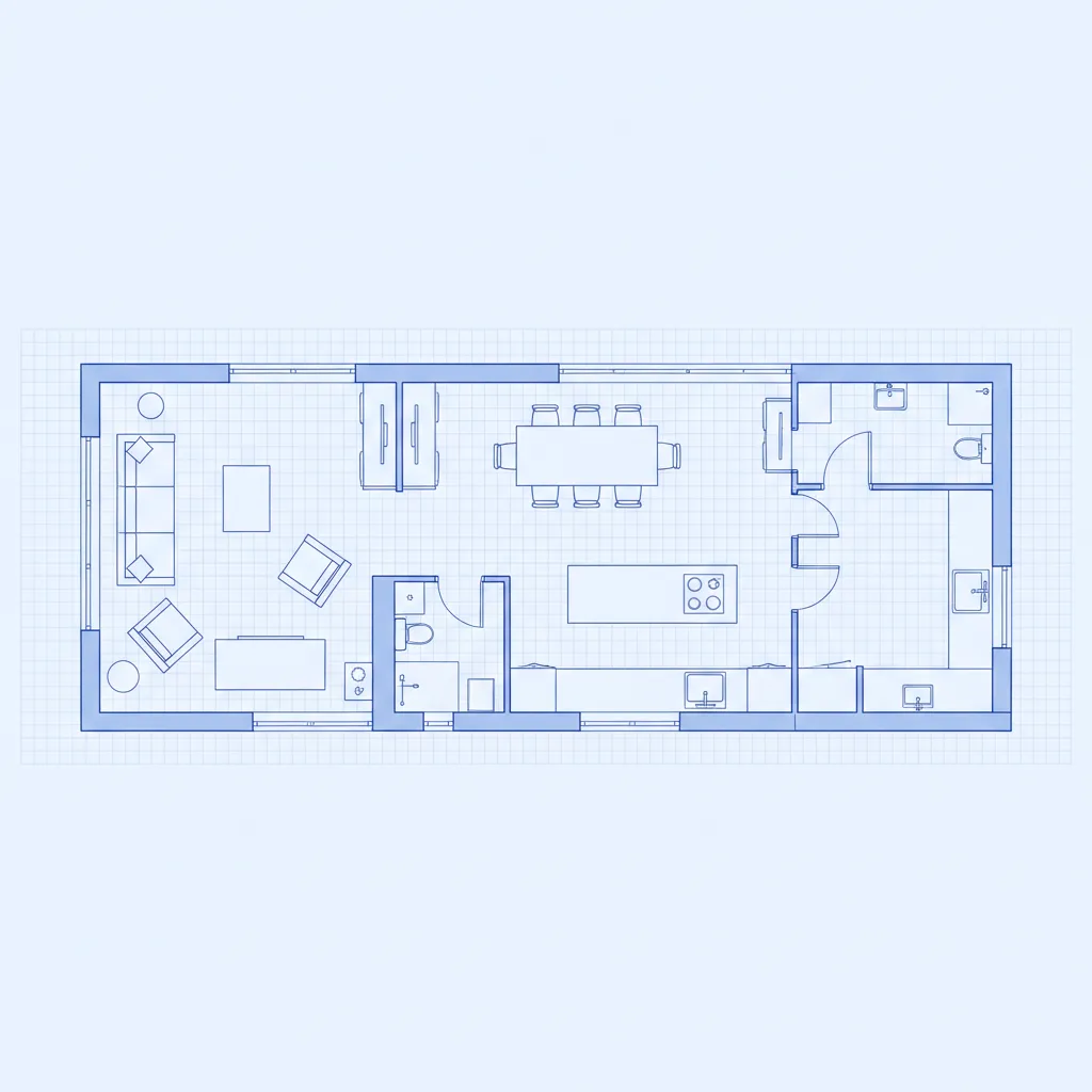 Layout rumah minimalis dari gambar AutoCAD