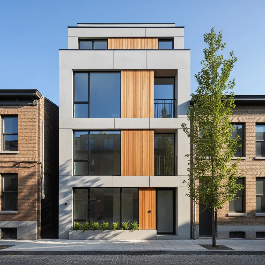 Visualisasi rumah tiga lantai pada lahan sempit