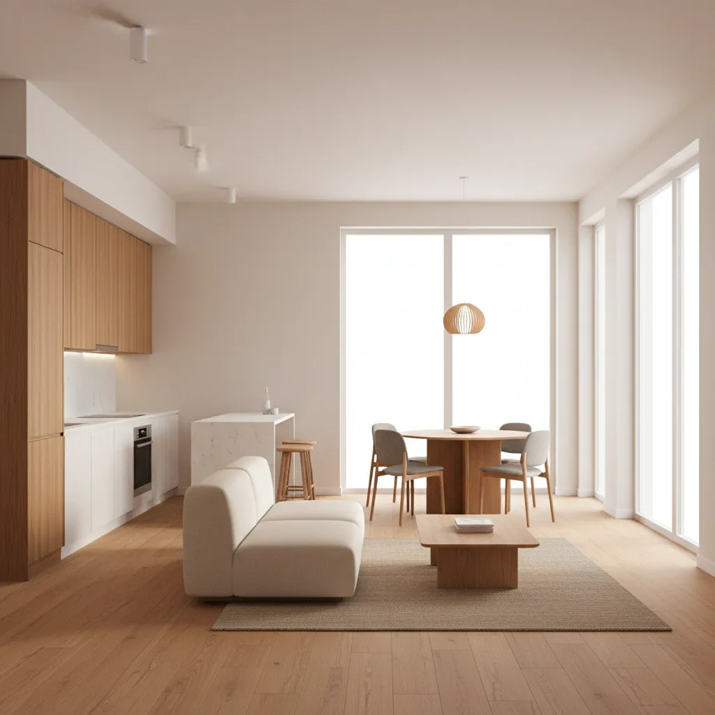 Tata ruang open space pada rumah type 68